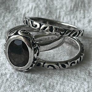 Silpada Stackable Sterling Silver Smoky Topaz Size 8 Ring R1384